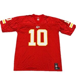 Vintage Kansas City Chiefs #10 Green Jersey Reebok 2XL NFL Football